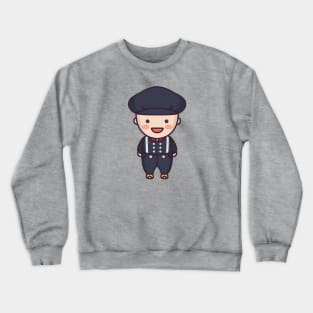 Cute Dutch Boy in Traditional Clothing Crewneck Sweatshirt